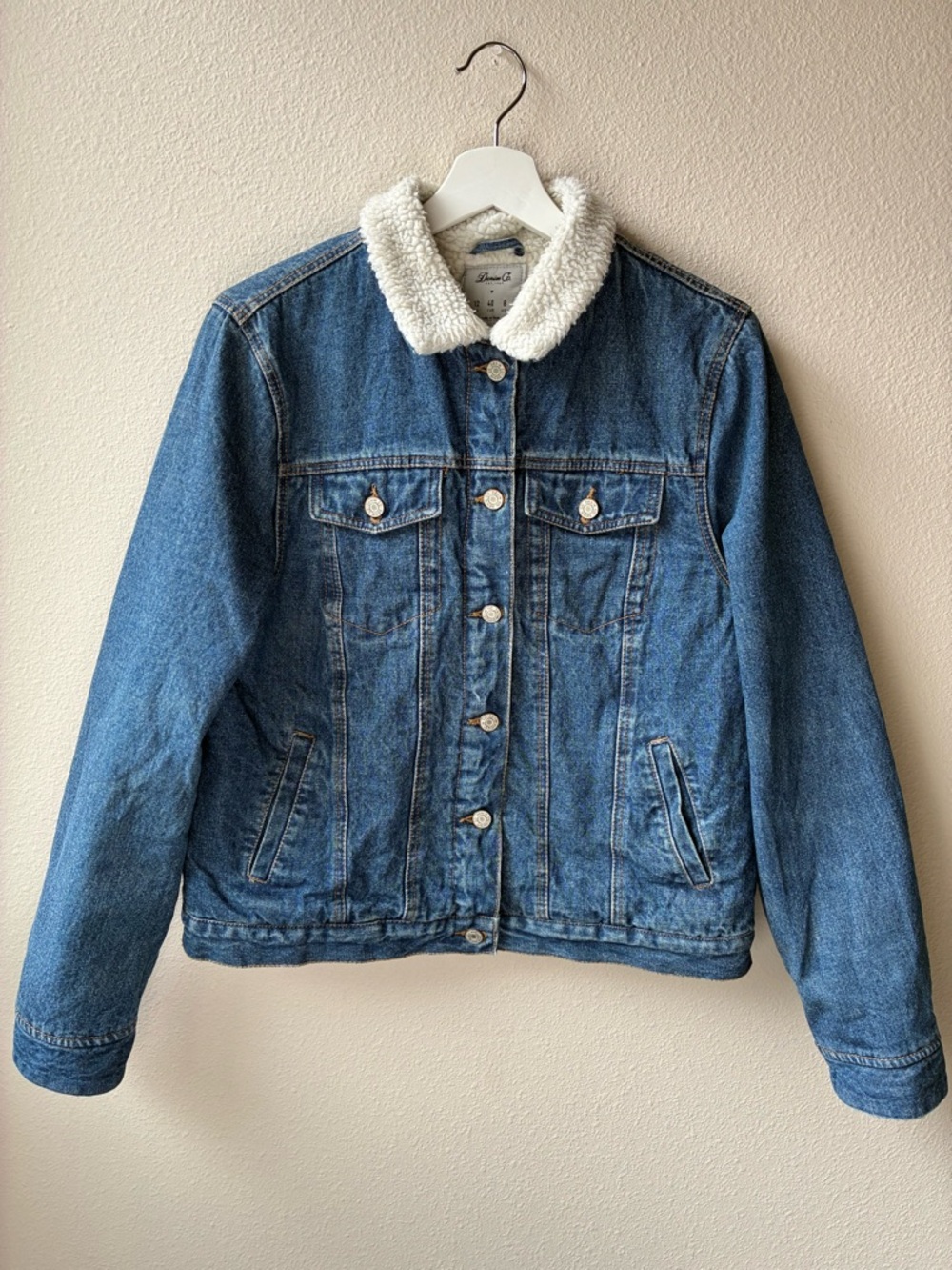 Denim Co. Sherpa Denim Jacket (Size:M)